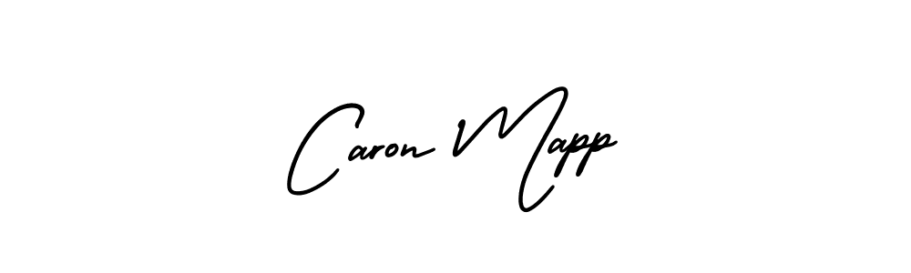 The best way (AmerikaSignatureDemo-Regular) to make a short signature is to pick only two or three words in your name. The name Caron Mapp include a total of six letters. For converting this name. Caron Mapp signature style 3 images and pictures png