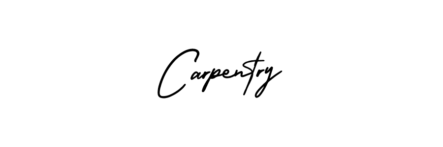 The best way (AmerikaSignatureDemo-Regular) to make a short signature is to pick only two or three words in your name. The name Carpentry include a total of six letters. For converting this name. Carpentry signature style 3 images and pictures png