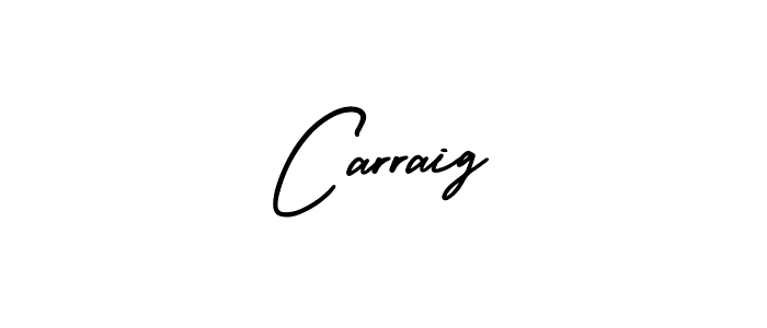 Design your own signature with our free online signature maker. With this signature software, you can create a handwritten (AmerikaSignatureDemo-Regular) signature for name Carraig. Carraig signature style 3 images and pictures png