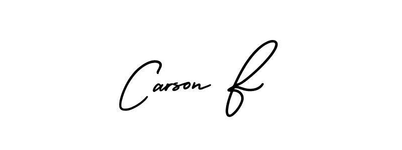 AmerikaSignatureDemo-Regular is a professional signature style that is perfect for those who want to add a touch of class to their signature. It is also a great choice for those who want to make their signature more unique. Get Carson F name to fancy signature for free. Carson F signature style 3 images and pictures png