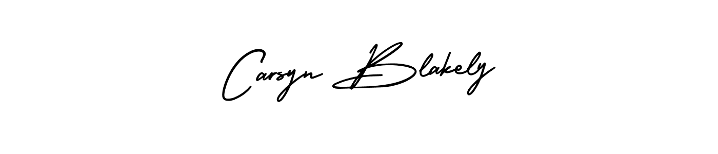 Carsyn Blakely stylish signature style. Best Handwritten Sign (AmerikaSignatureDemo-Regular) for my name. Handwritten Signature Collection Ideas for my name Carsyn Blakely. Carsyn Blakely signature style 3 images and pictures png