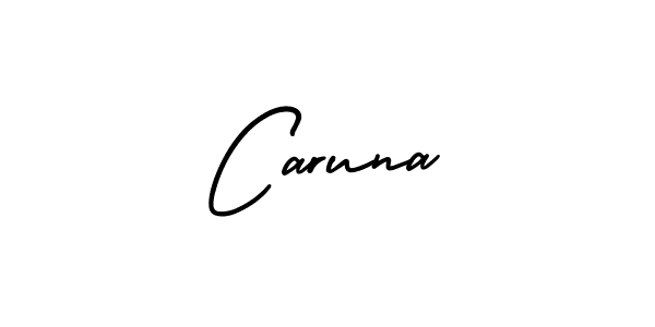 Design your own signature with our free online signature maker. With this signature software, you can create a handwritten (AmerikaSignatureDemo-Regular) signature for name Caruna. Caruna signature style 3 images and pictures png