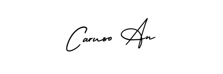 How to make Caruso An name signature. Use AmerikaSignatureDemo-Regular style for creating short signs online. This is the latest handwritten sign. Caruso An signature style 3 images and pictures png