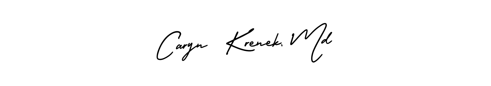 The best way (AmerikaSignatureDemo-Regular) to make a short signature is to pick only two or three words in your name. The name Caryn  Krenek, Md include a total of six letters. For converting this name. Caryn  Krenek, Md signature style 3 images and pictures png