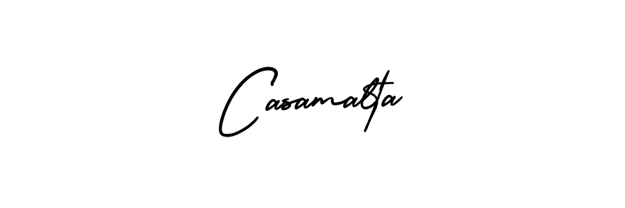 How to make Casamalta name signature. Use AmerikaSignatureDemo-Regular style for creating short signs online. This is the latest handwritten sign. Casamalta signature style 3 images and pictures png