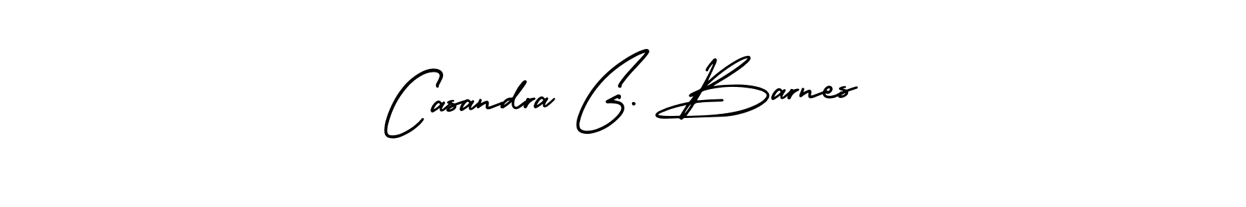 How to make Casandra G. Barnes name signature. Use AmerikaSignatureDemo-Regular style for creating short signs online. This is the latest handwritten sign. Casandra G. Barnes signature style 3 images and pictures png