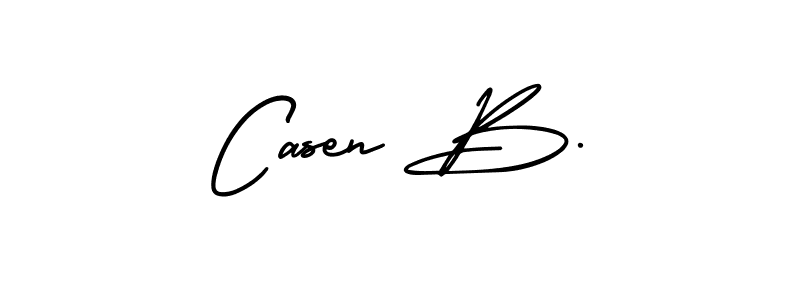 Design your own signature with our free online signature maker. With this signature software, you can create a handwritten (AmerikaSignatureDemo-Regular) signature for name Casen B.. Casen B. signature style 3 images and pictures png