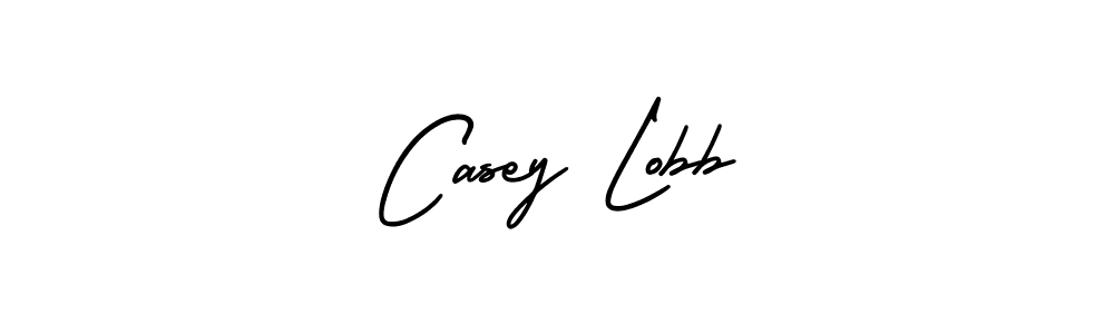 How to make Casey Lobb name signature. Use AmerikaSignatureDemo-Regular style for creating short signs online. This is the latest handwritten sign. Casey Lobb signature style 3 images and pictures png