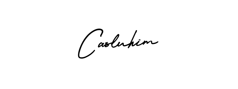 How to make Casluhim name signature. Use AmerikaSignatureDemo-Regular style for creating short signs online. This is the latest handwritten sign. Casluhim signature style 3 images and pictures png