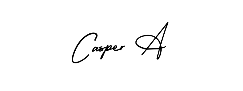 This is the best signature style for the Casper A name. Also you like these signature font (AmerikaSignatureDemo-Regular). Mix name signature. Casper A signature style 3 images and pictures png