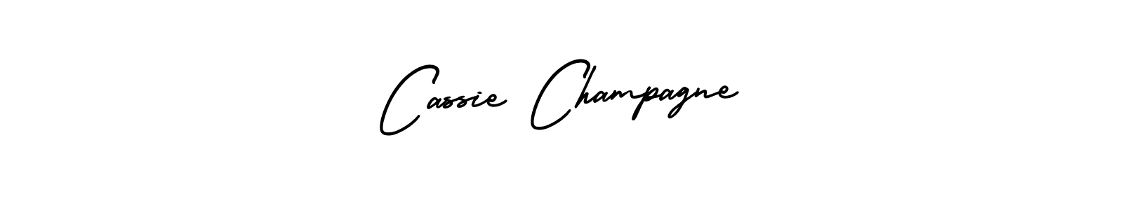 Cassie Champagne stylish signature style. Best Handwritten Sign (AmerikaSignatureDemo-Regular) for my name. Handwritten Signature Collection Ideas for my name Cassie Champagne. Cassie Champagne signature style 3 images and pictures png