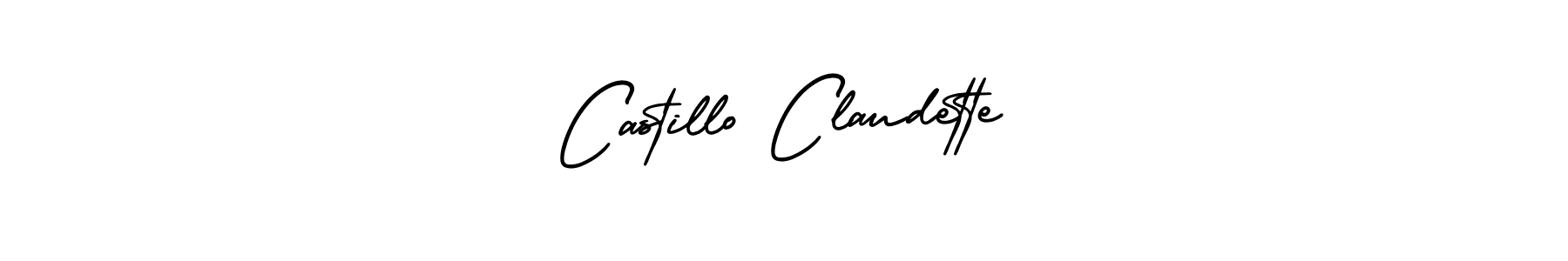 How to make Castillo Claudette name signature. Use AmerikaSignatureDemo-Regular style for creating short signs online. This is the latest handwritten sign. Castillo Claudette signature style 3 images and pictures png