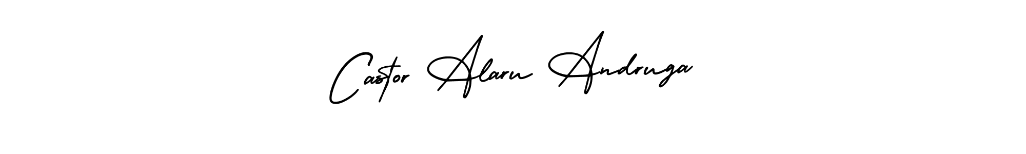 This is the best signature style for the Castor Alaru Andruga name. Also you like these signature font (AmerikaSignatureDemo-Regular). Mix name signature. Castor Alaru Andruga signature style 3 images and pictures png