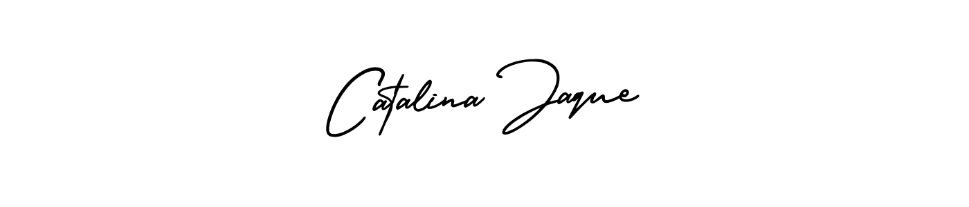 The best way (AmerikaSignatureDemo-Regular) to make a short signature is to pick only two or three words in your name. The name Catalina Jaque include a total of six letters. For converting this name. Catalina Jaque signature style 3 images and pictures png