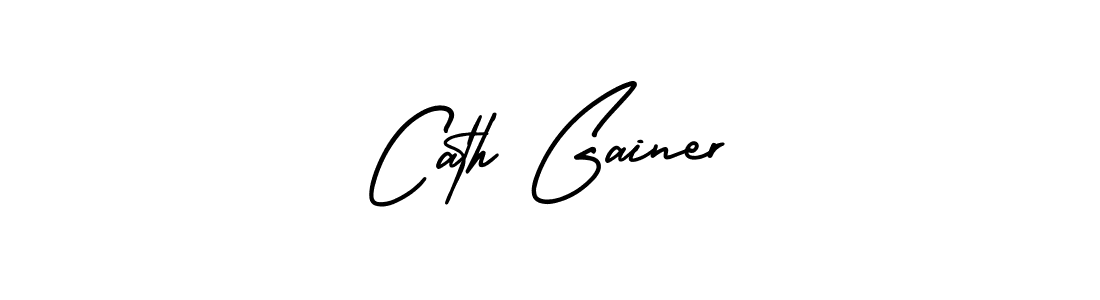 Create a beautiful signature design for name Cath Gainer. With this signature (AmerikaSignatureDemo-Regular) fonts, you can make a handwritten signature for free. Cath Gainer signature style 3 images and pictures png