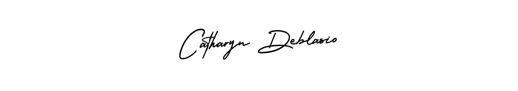 You should practise on your own different ways (AmerikaSignatureDemo-Regular) to write your name (Catharyn Deblasio) in signature. don't let someone else do it for you. Catharyn Deblasio signature style 3 images and pictures png