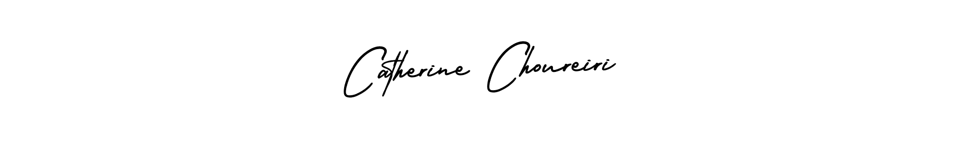 This is the best signature style for the Catherine Choureiri name. Also you like these signature font (AmerikaSignatureDemo-Regular). Mix name signature. Catherine Choureiri signature style 3 images and pictures png