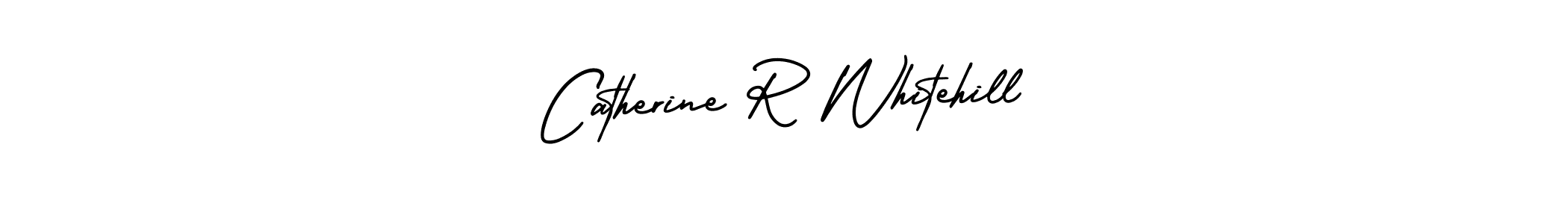 This is the best signature style for the Catherine R Whitehill name. Also you like these signature font (AmerikaSignatureDemo-Regular). Mix name signature. Catherine R Whitehill signature style 3 images and pictures png