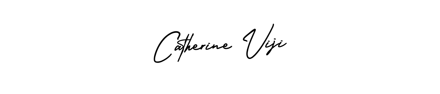 Create a beautiful signature design for name Catherine Viji. With this signature (AmerikaSignatureDemo-Regular) fonts, you can make a handwritten signature for free. Catherine Viji signature style 3 images and pictures png