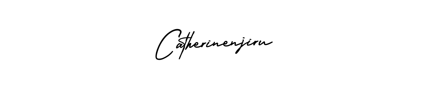 How to make Catherinenjiru name signature. Use AmerikaSignatureDemo-Regular style for creating short signs online. This is the latest handwritten sign. Catherinenjiru signature style 3 images and pictures png