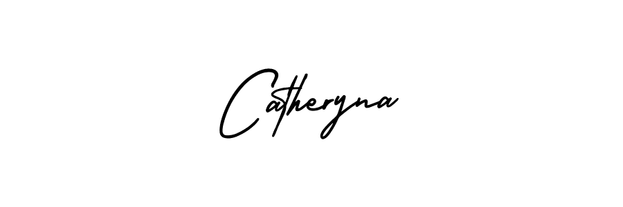 You should practise on your own different ways (AmerikaSignatureDemo-Regular) to write your name (Catheryna) in signature. don't let someone else do it for you. Catheryna signature style 3 images and pictures png