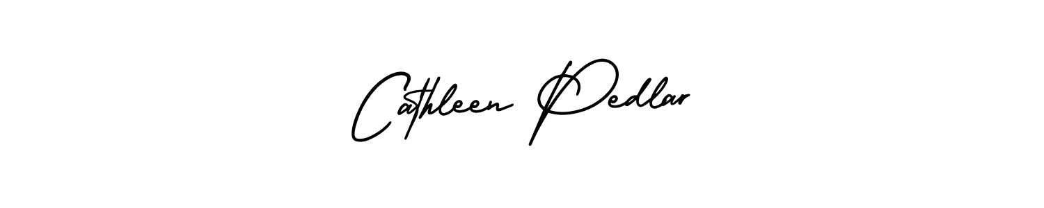 Cathleen Pedlar stylish signature style. Best Handwritten Sign (AmerikaSignatureDemo-Regular) for my name. Handwritten Signature Collection Ideas for my name Cathleen Pedlar. Cathleen Pedlar signature style 3 images and pictures png