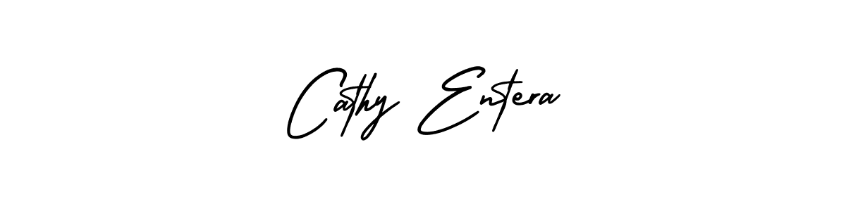 How to make Cathy Entera name signature. Use AmerikaSignatureDemo-Regular style for creating short signs online. This is the latest handwritten sign. Cathy Entera signature style 3 images and pictures png