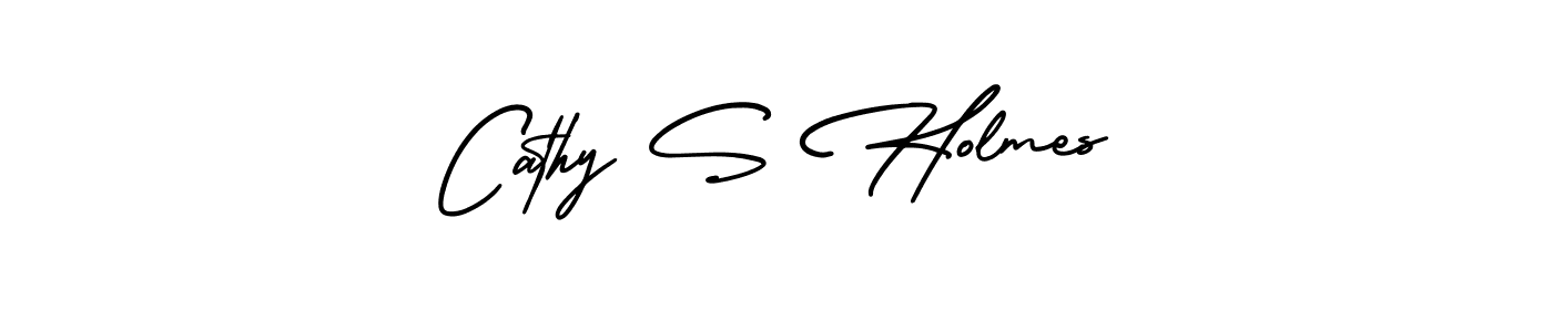 Cathy S Holmes stylish signature style. Best Handwritten Sign (AmerikaSignatureDemo-Regular) for my name. Handwritten Signature Collection Ideas for my name Cathy S Holmes. Cathy S Holmes signature style 3 images and pictures png