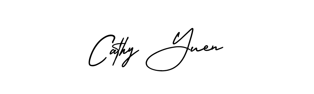 Design your own signature with our free online signature maker. With this signature software, you can create a handwritten (AmerikaSignatureDemo-Regular) signature for name Cathy Yuen. Cathy Yuen signature style 3 images and pictures png