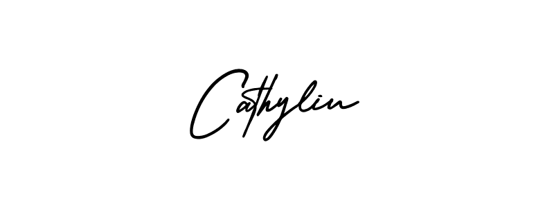 Make a beautiful signature design for name Cathyliu. With this signature (AmerikaSignatureDemo-Regular) style, you can create a handwritten signature for free. Cathyliu signature style 3 images and pictures png