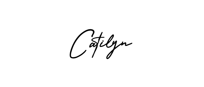 The best way (AmerikaSignatureDemo-Regular) to make a short signature is to pick only two or three words in your name. The name Catilyn include a total of six letters. For converting this name. Catilyn signature style 3 images and pictures png