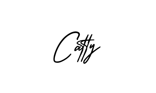 How to make Catty name signature. Use AmerikaSignatureDemo-Regular style for creating short signs online. This is the latest handwritten sign. Catty signature style 3 images and pictures png