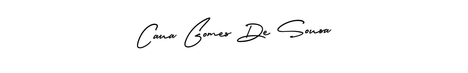 if you are searching for the best signature style for your name Caua Gomes De Sousa. so please give up your signature search. here we have designed multiple signature styles  using AmerikaSignatureDemo-Regular. Caua Gomes De Sousa signature style 3 images and pictures png
