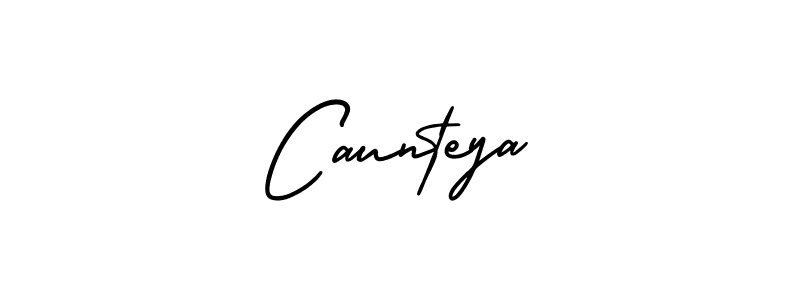It looks lik you need a new signature style for name Caunteya. Design unique handwritten (AmerikaSignatureDemo-Regular) signature with our free signature maker in just a few clicks. Caunteya signature style 3 images and pictures png
