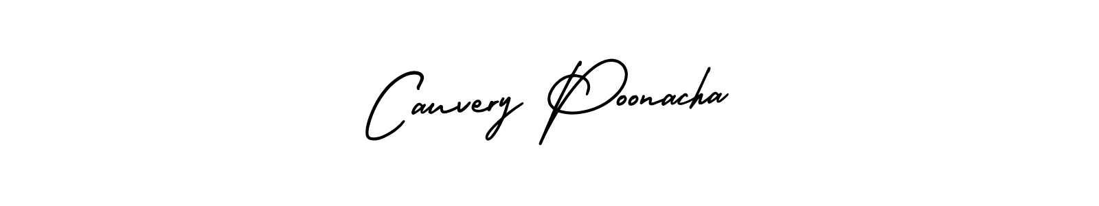 Create a beautiful signature design for name Cauvery Poonacha. With this signature (AmerikaSignatureDemo-Regular) fonts, you can make a handwritten signature for free. Cauvery Poonacha signature style 3 images and pictures png