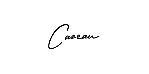 Cazeau stylish signature style. Best Handwritten Sign (AmerikaSignatureDemo-Regular) for my name. Handwritten Signature Collection Ideas for my name Cazeau. Cazeau signature style 3 images and pictures png