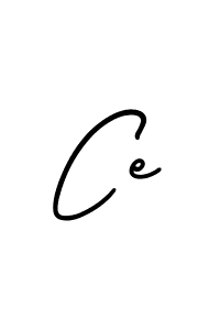 The best way (AmerikaSignatureDemo-Regular) to make a short signature is to pick only two or three words in your name. The name Ce include a total of six letters. For converting this name. Ce signature style 3 images and pictures png