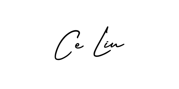 How to make Ce Liu name signature. Use AmerikaSignatureDemo-Regular style for creating short signs online. This is the latest handwritten sign. Ce Liu signature style 3 images and pictures png