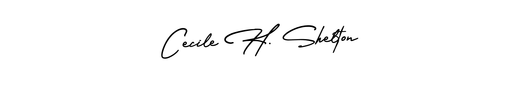 Cecile H. Shelton stylish signature style. Best Handwritten Sign (AmerikaSignatureDemo-Regular) for my name. Handwritten Signature Collection Ideas for my name Cecile H. Shelton. Cecile H. Shelton signature style 3 images and pictures png