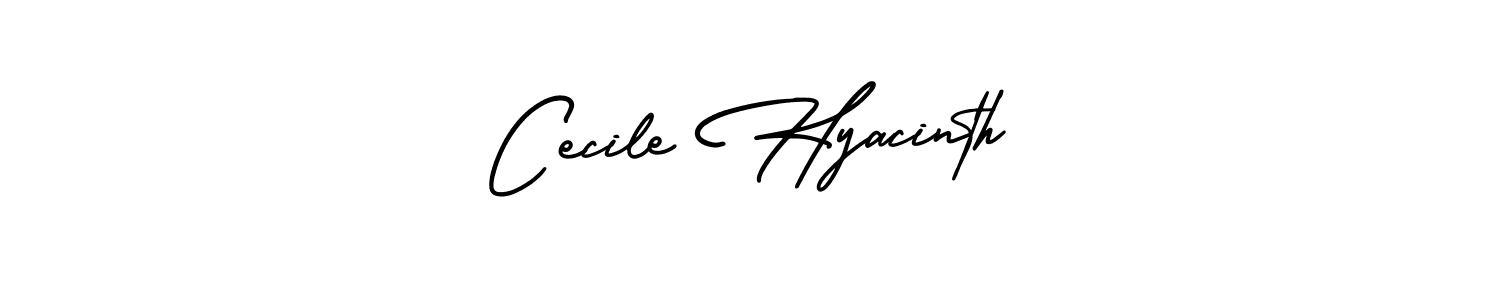 Cecile Hyacinth stylish signature style. Best Handwritten Sign (AmerikaSignatureDemo-Regular) for my name. Handwritten Signature Collection Ideas for my name Cecile Hyacinth. Cecile Hyacinth signature style 3 images and pictures png