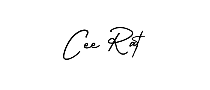 How to make Cee Rat name signature. Use AmerikaSignatureDemo-Regular style for creating short signs online. This is the latest handwritten sign. Cee Rat signature style 3 images and pictures png