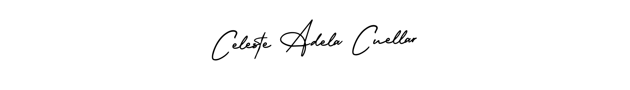 Celeste Adela Cuellar stylish signature style. Best Handwritten Sign (AmerikaSignatureDemo-Regular) for my name. Handwritten Signature Collection Ideas for my name Celeste Adela Cuellar. Celeste Adela Cuellar signature style 3 images and pictures png