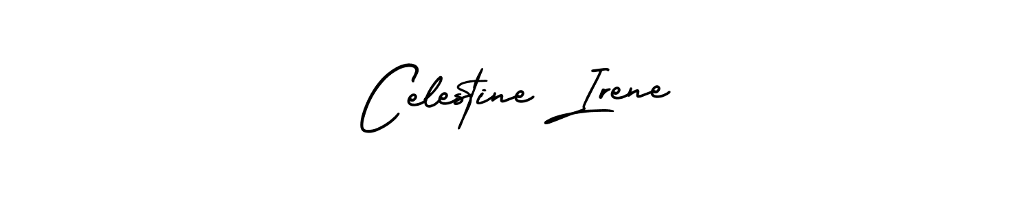 This is the best signature style for the Celestine Irene name. Also you like these signature font (AmerikaSignatureDemo-Regular). Mix name signature. Celestine Irene signature style 3 images and pictures png