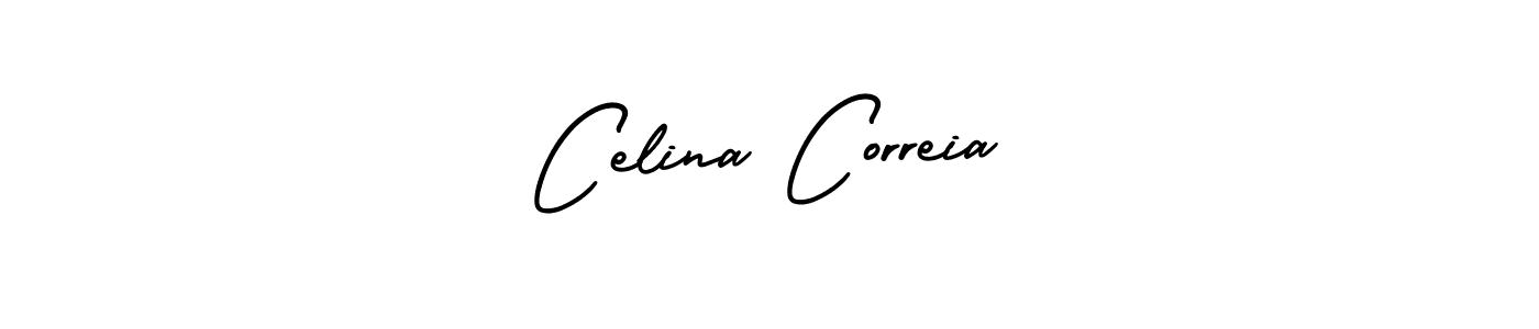 How to make Celina Correia name signature. Use AmerikaSignatureDemo-Regular style for creating short signs online. This is the latest handwritten sign. Celina Correia signature style 3 images and pictures png