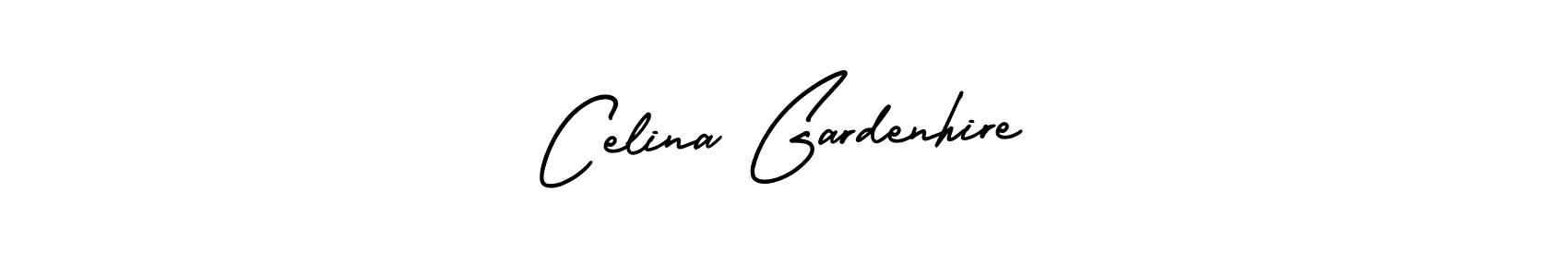 Design your own signature with our free online signature maker. With this signature software, you can create a handwritten (AmerikaSignatureDemo-Regular) signature for name Celina Gardenhire. Celina Gardenhire signature style 3 images and pictures png