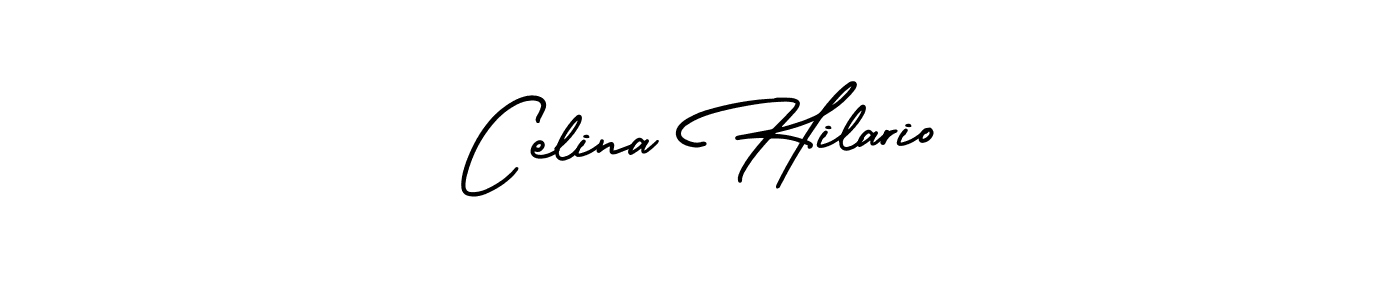 AmerikaSignatureDemo-Regular is a professional signature style that is perfect for those who want to add a touch of class to their signature. It is also a great choice for those who want to make their signature more unique. Get Celina Hilario name to fancy signature for free. Celina Hilario signature style 3 images and pictures png