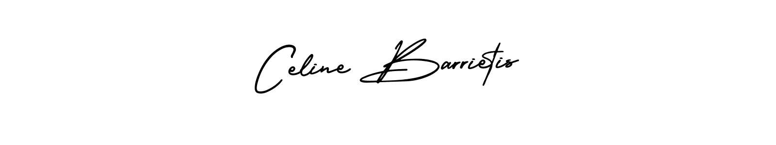 You should practise on your own different ways (AmerikaSignatureDemo-Regular) to write your name (Celine Barrietis) in signature. don't let someone else do it for you. Celine Barrietis signature style 3 images and pictures png