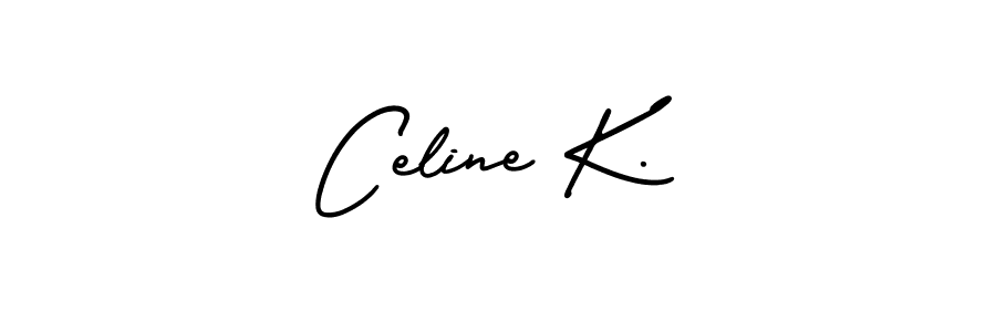 How to make Celine K. name signature. Use AmerikaSignatureDemo-Regular style for creating short signs online. This is the latest handwritten sign. Celine K. signature style 3 images and pictures png