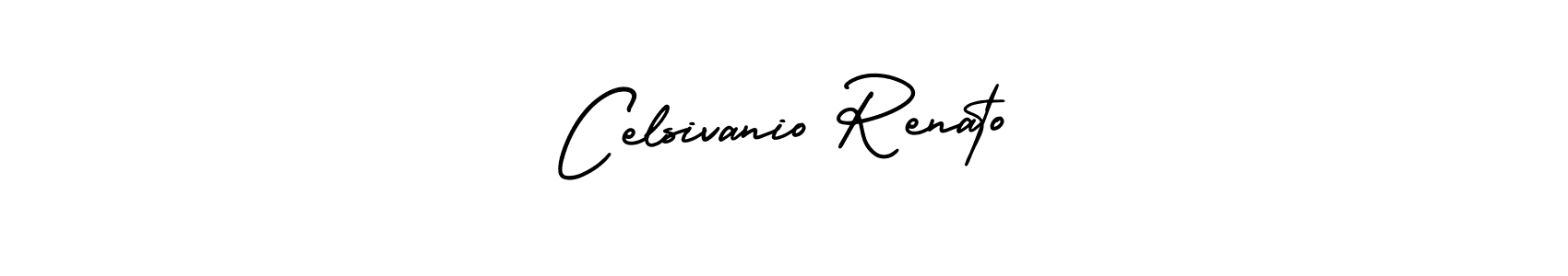 It looks lik you need a new signature style for name Celsivanio Renato. Design unique handwritten (AmerikaSignatureDemo-Regular) signature with our free signature maker in just a few clicks. Celsivanio Renato signature style 3 images and pictures png