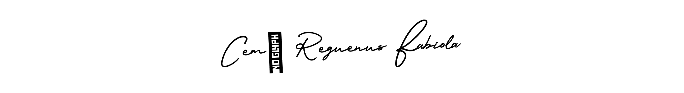 Cemé Reguenus Fabiola stylish signature style. Best Handwritten Sign (AmerikaSignatureDemo-Regular) for my name. Handwritten Signature Collection Ideas for my name Cemé Reguenus Fabiola. Cemé Reguenus Fabiola signature style 3 images and pictures png